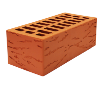 Кирпич керамический утолщенный лицевой красный  Руст