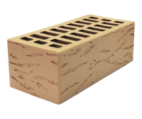 Кирпич керамический утолщенный лицевой солома  Руст