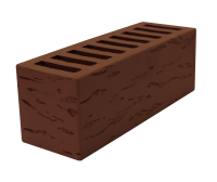 Кирпич керамический евро утолщенный лицевой коричневый Руст