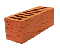Кирпич керамический евро утолщенный лицевой красный Руст