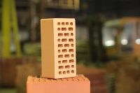 Кирпич керамический утолщённый, Персик