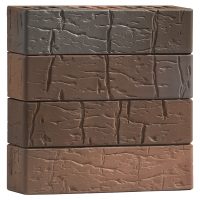 Кирпич лицевой 0.7НФ руст №70/90