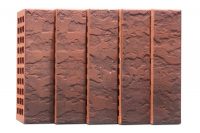 Кирпич лицевой керамический одинарный красный терра флеш